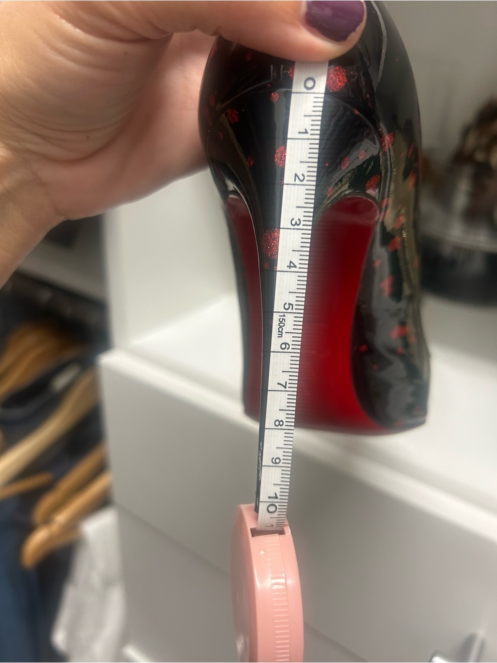 Christian Louboutin Pigalle Follies Black Patent sz 37 red black w box 100mm - Picture 13 of 15